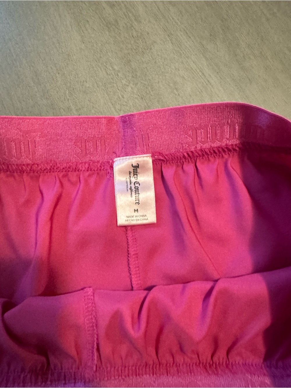 Juicy Couture Hot Pink & Black Velour Athletic Shorts - Picture 3 of 5